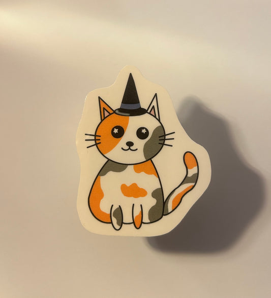 Witch cat sticker