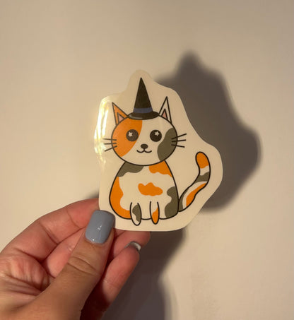 Witch cat sticker