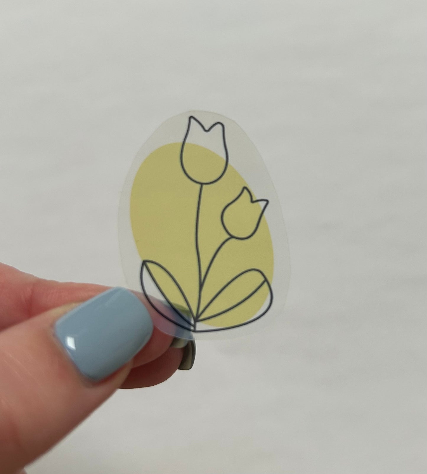 Set of 3 flower and leaves stickers