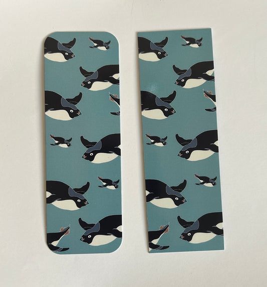 Cute penguin bookmark